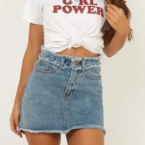 No Stopping Us denim skirt